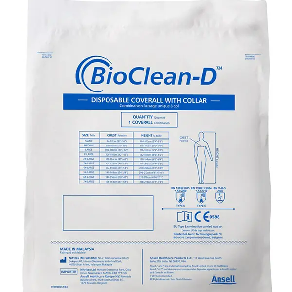 Combinaison à col stérile – BioClean®