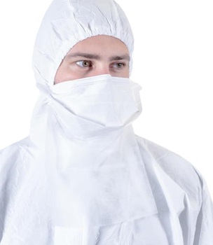 Masque d’hygiène stérile de type poche avec protège-cou – BioClean®