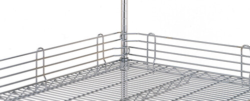 Metro® Inox Super Erecta 4″  Rebord empilable de haut pour rayonnage en fil