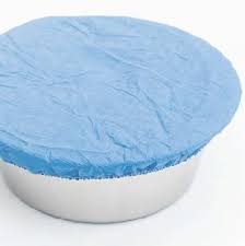 Non tissé stopper Cover Bowl autoclavable Bleu – Maxi charlottes de protection avant emballage pour stérilisation