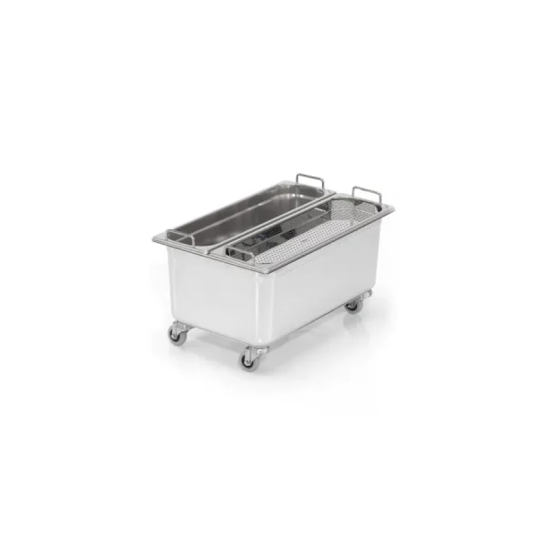 Chariot inox PREPARE® 2 seaux de 8.5 litres
