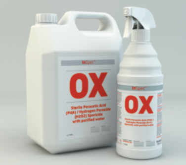 Redditch INSPEC OX ®- Préparation sporicide Peroxyde d’hydrogène 6 % et acide peracétique 0,4 %