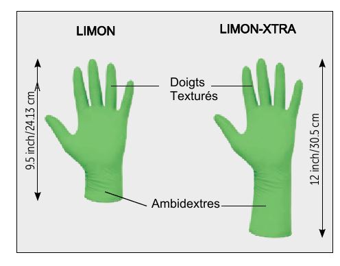 Gants d’examen nitrile HALYARD™ PUREZERO LIMON & LIMON-XTRA